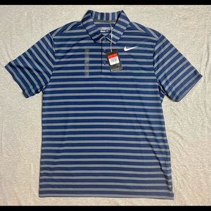 Nike Golf Polo LARGE New With Tags Navy/Grey